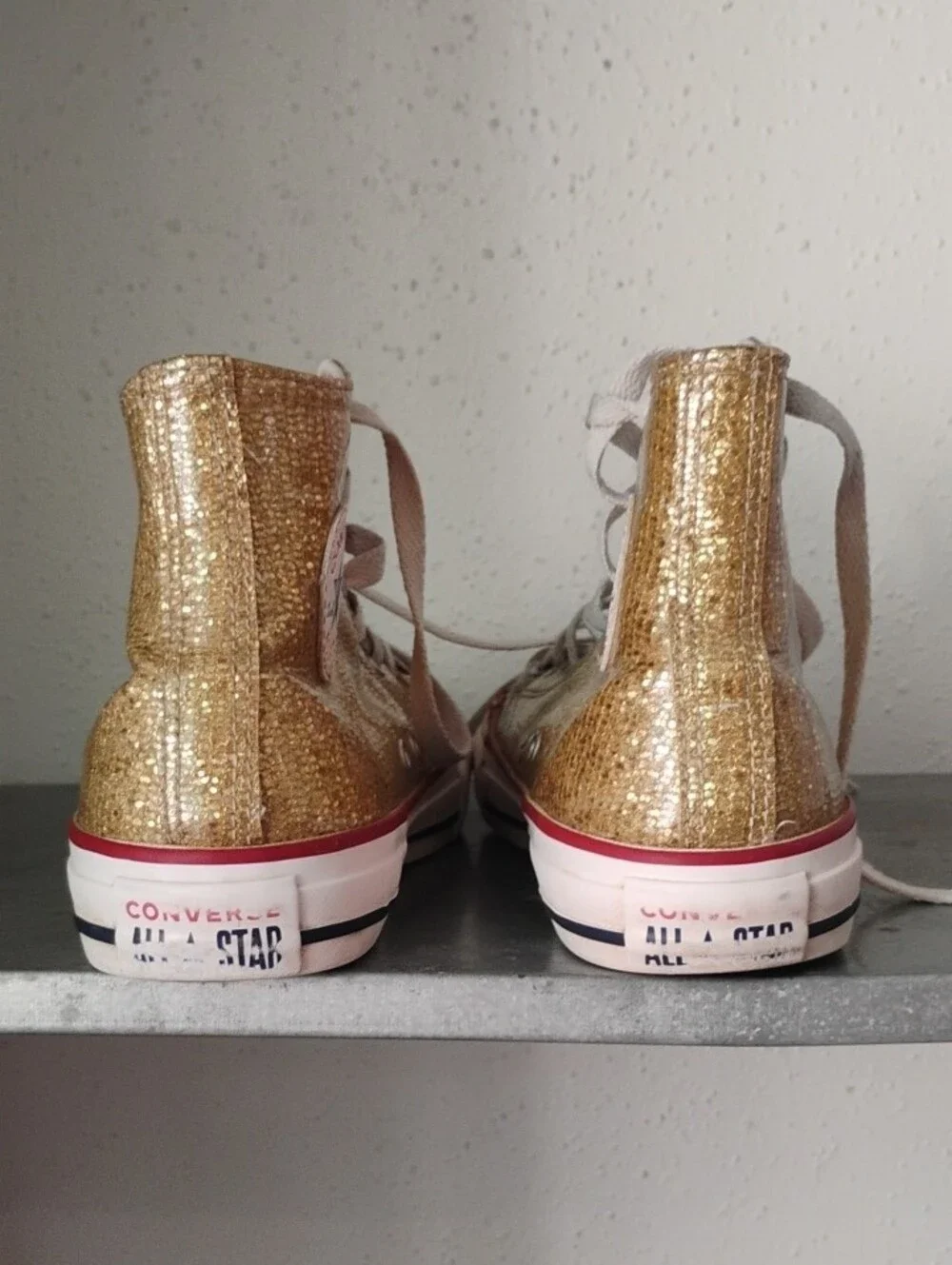 Converse Kids Gold Glitter High Top Sneakers